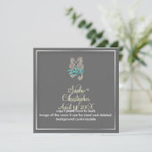 Seahorse Wedding Invitations Kaart (Staand voorkant)