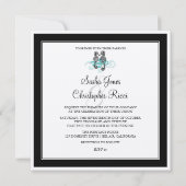 Seahorse Wedding Invitations Kaart (Achterkant)