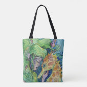 Seahorse Whisperer Mermaid waterverf art Tote Bag (Achterkant)