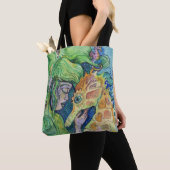 Seahorse Whisperer Mermaid waterverf art Tote Bag (Dichtbij)