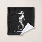 Seahorse White Bad Handdoek (Wasdoekje)
