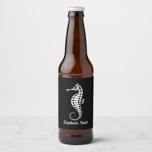 Seahorse White Bier Etiket (Voorkant)