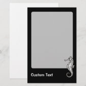 Seahorse White Briefpapier (Voorkant / Achterkant)