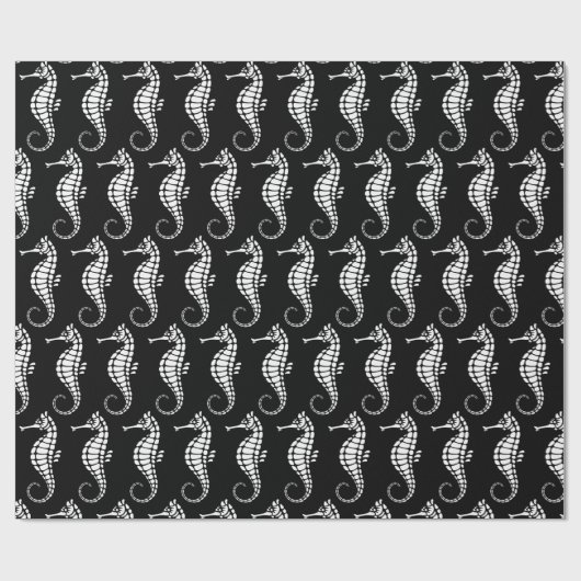 Seahorse White Cadeaupapier (Vlak)