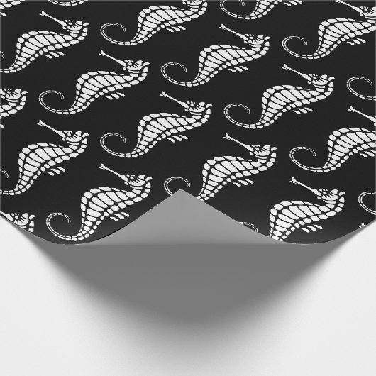Seahorse White Cadeaupapier (Hoek)