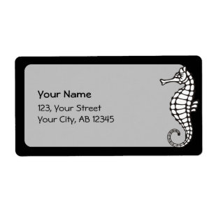 Seahorse White Etiket