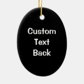 Seahorse White Keramisch Ornament (Achterkant)