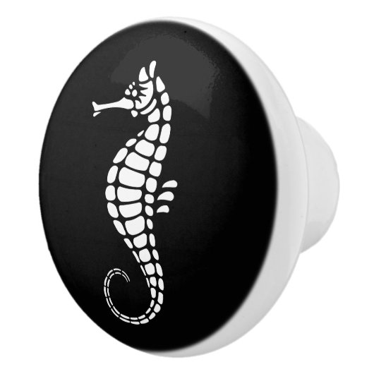Seahorse White Keramische Knop (Rechts)