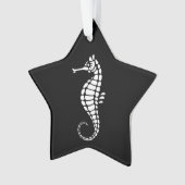 Seahorse White Ornament (voorkant)