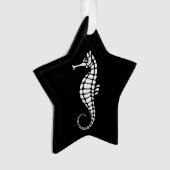 Seahorse White Ornament (voorkant)