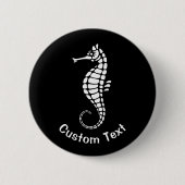 Seahorse White Ronde Button 5,7 Cm (Voorkant)