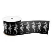 Seahorse White Satijnen Lint (Spoel)