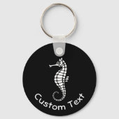 Seahorse White Sleutelhanger (Voorkant)