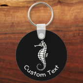 Seahorse White Sleutelhanger (Voorkant)
