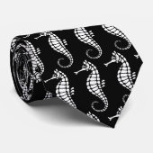 Seahorse White Stropdas (Opgerold)