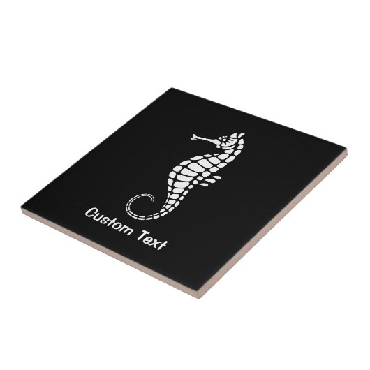 Seahorse White Tegeltje (Zijkant)