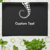 Seahorse White Theedoek (Gevouwen)