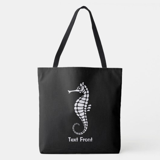 Seahorse White Tote Bag (Voorkant)