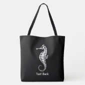 Seahorse White Tote Bag (Achterkant)