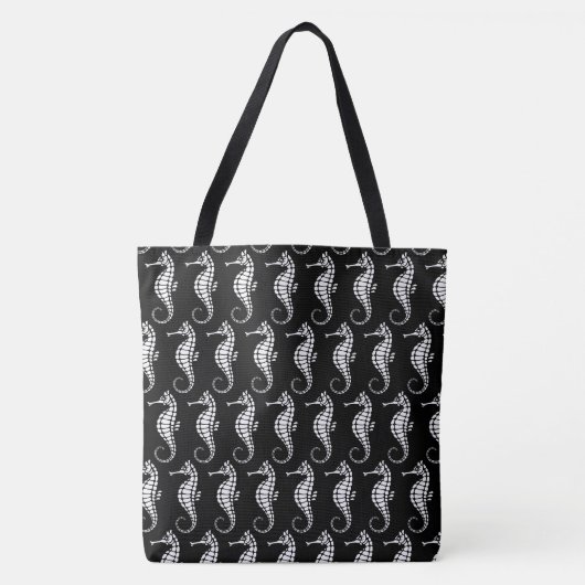 Seahorse White Tote Bag (Voorkant)