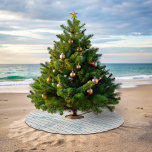 Seahorse Whitewashed Wood Plank Kerstboom Rok<br><div class="desc">If you're having a beach themed christmas tree this year,  finish it off with the beach hut themed christmas tree skirt. Just add your familiy name</div>