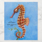 Seahorse Wijn Etiket (Enkel label)