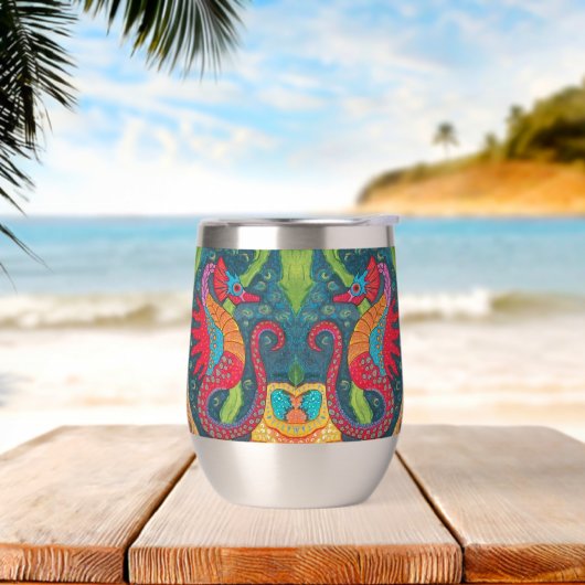 Seahorse Wine Tumbler warm of koud (Strand)
