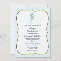 Seahorse with Aqua Wave Lijst Wedding