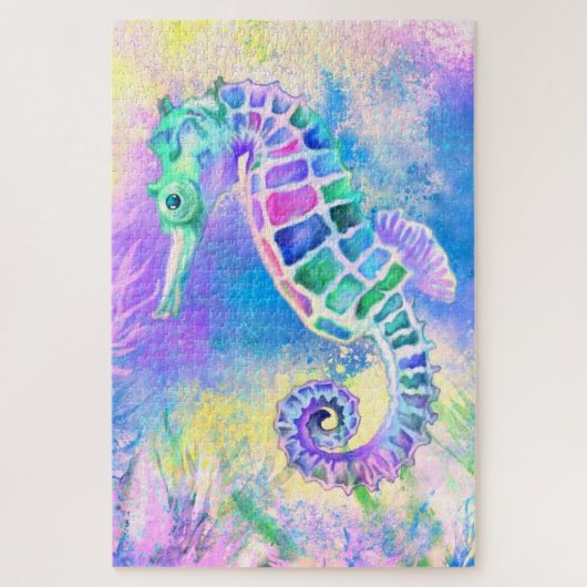 Seahorse - Wonderful Underwater Life - Schilderen Legpuzzel (Verticaal)
