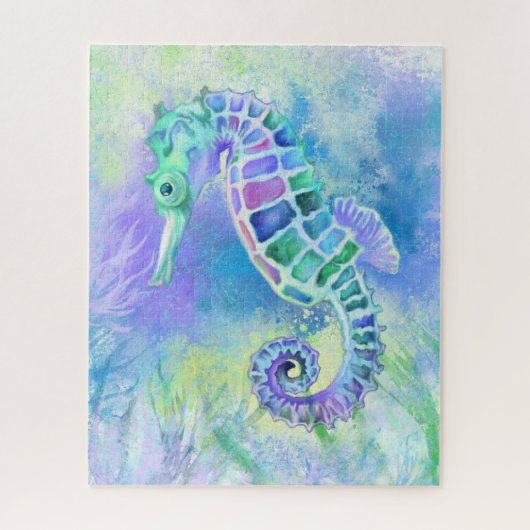 Seahorse - Wonderful Underwater Life - Tekening - Legpuzzel (Verticaal)