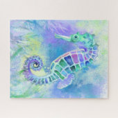 Seahorse - Wonderful Underwater Life - Tekening - Legpuzzel (Horizontaal)