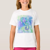 Seahorse - Wonderful Underwater Life - Tekening - T-shirt (Voorkant)