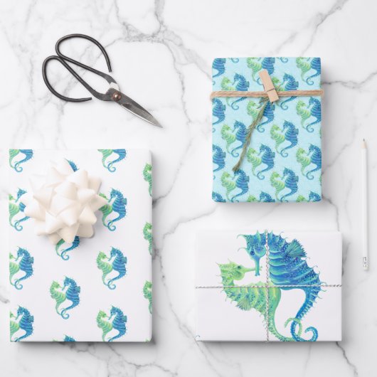 Seahorse Wrapping Paper (Voorkant)