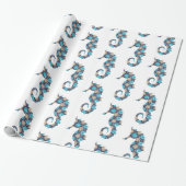 Seahorse Wrapping Paper Cadeaupapier (Uitgerold)