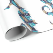 Seahorse Wrapping Paper Cadeaupapier (Rol Hoek)