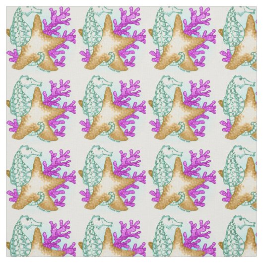 Seahorse Zee Friends Stof (Swatch)
