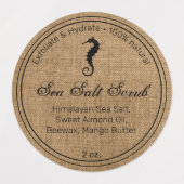 Seahorse Zee Salt Scrub Labels (Design 2)