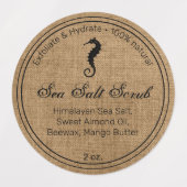 Seahorse Zee Salt Scrub Labels (Design 1)
