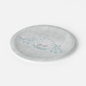 Seahorses & Seashell Beach Huwelijksreceptie Papieren Bordje (Gekanteld)