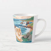 SEAKISSED chow hond oceaan Latte Mok (Rechts)