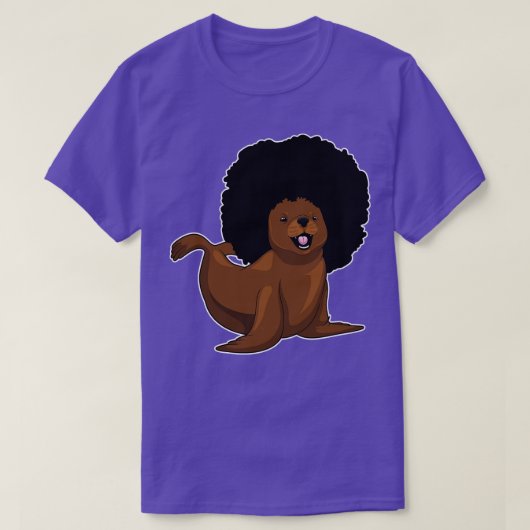 Seal Afro Hairs T-shirt (Design voorkant)