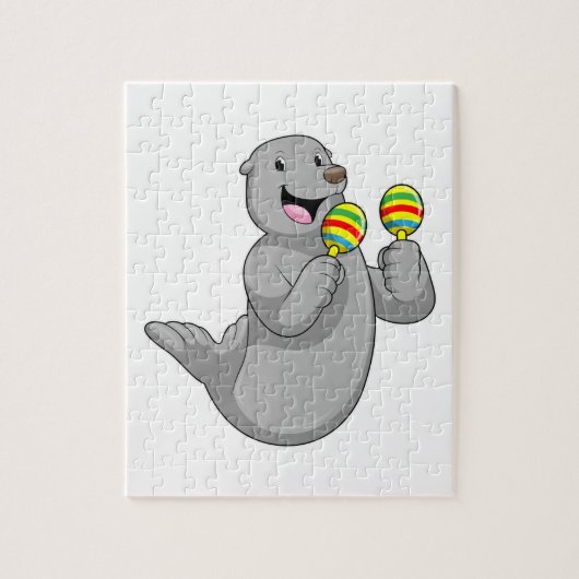 Seal as Musician with Maracas Legpuzzel (Verticaal)