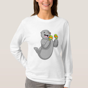 Seal as Musician with Maracas T-shirt