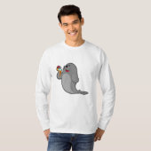 Seal at Drinking with Juice T-shirt (Voorkant volledig)