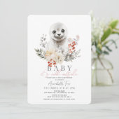 Seal Baby Het is koud buiten Baby shower Kaart (Staand voorkant)
