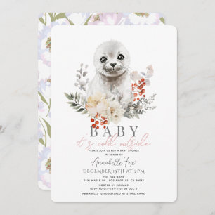 Seal Baby Het is koud buiten Baby shower Kaart