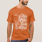 Seal Base Clear Repeat Funny Car Sprayer Car Paint T-shirt (Voorkant)