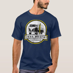 Seal Beach California Hippie Van Surfer T-shirt