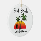 Seal Beach California Keramisch Ornament (Rechts)