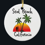 Seal Beach California Keramisch Ornament<br><div class="desc">Dit is een ontwerp voor Seal Beach California.</div>